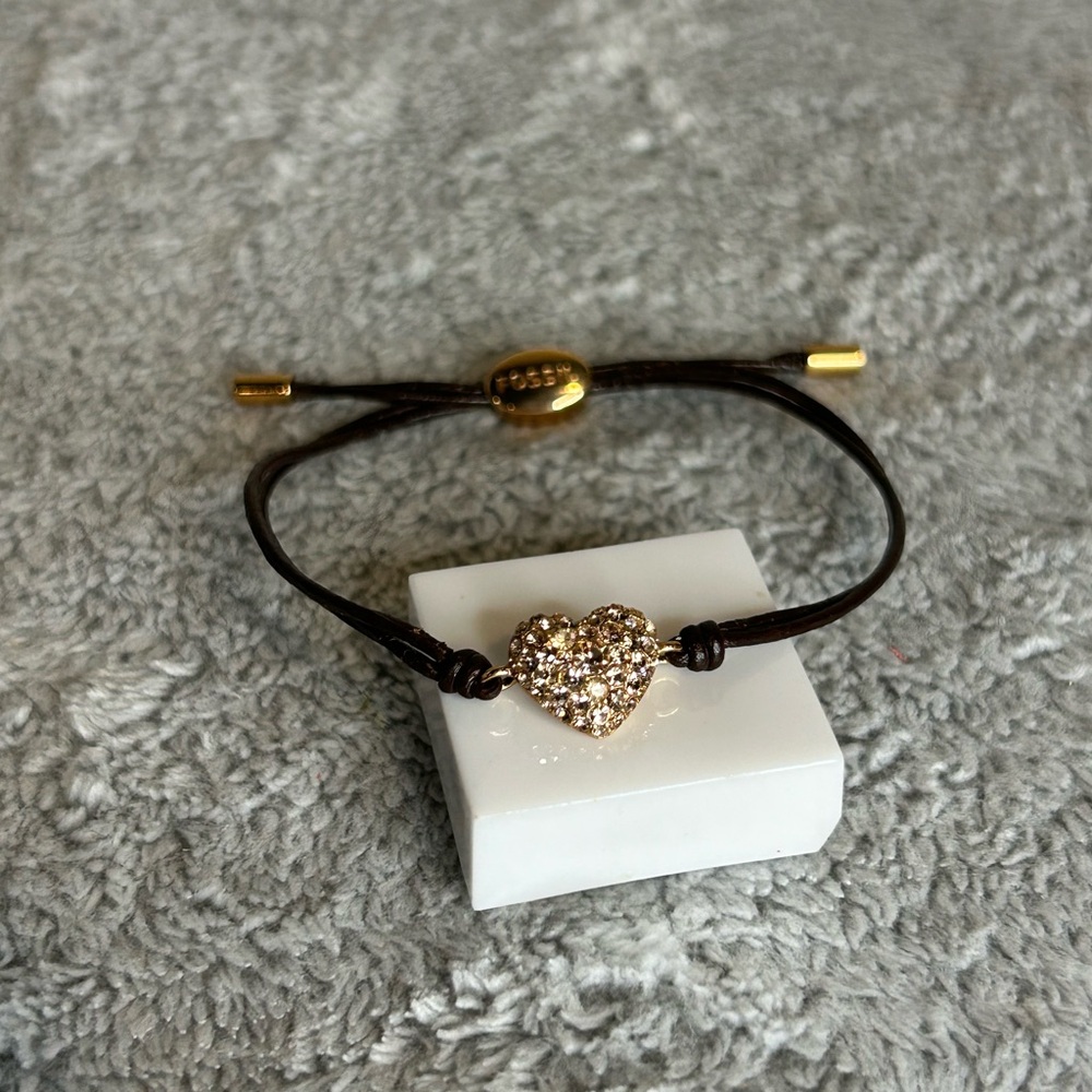Fossil Glitz Heart Wrap Bracelet